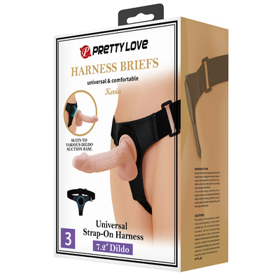 Pretty Love - Kevin Harness Briefs – Realistyczne Dildo z Przyssawką i Uprzężą