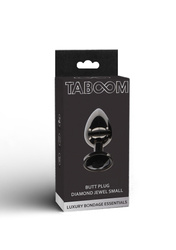 Taboom Butt Plug With Diamond Small 17116 – Korek Analny z Czarnym Kryształem