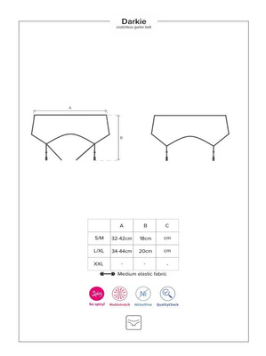 Pas do Pończoch z Otwartym Krokiem - Obsessive Darkie