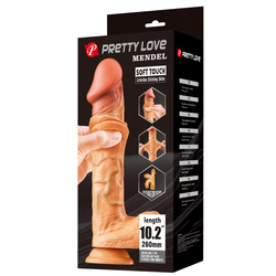 Realistyczne dildo Mendel z ruchomą skórą 10,2" BAILE Sliding Skin TPR