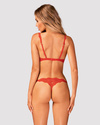 Zestaw Bergamore Obsessive – Czerwony, Otwarte Miseczki i Stringi Crotchless