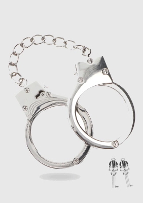 Luksusowe Srebrne Kajdanki Do Seksu BDSM TABOOM 17124 Regulowane Heavy Metal