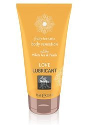 Shiatsu Żel poślizgowy, jadalny i smakowy - Love Lubricant White tea & Peach 75 ml