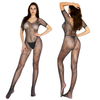 Bodystocking 2069 SoftLine Black – Zmysłowa Bielizna z Kwiatowym Wzorem 