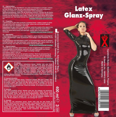 Latex Glanz-Spray 400 ml – spray nabłyszczający i pielęgnujący do lateksu
