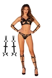 Armanes – Uprząż na Ręce w Formie Rękawiczek z Paskami Obsessive