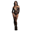 Bodystocking typu suspender z koronkowym wzorem Le Desir 32