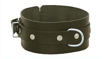 Obroża Szeroka z Półkolem Leder 1001