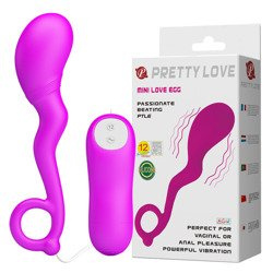 Wibrujące Silikonowe Jajko z Uchwytem - Pretty Love Mini Love Egg