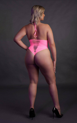 Neonowe Body Ouch! 837 Green UV Active Regulowane Ramiączka Sexy!