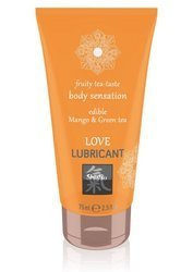 Shiatsu Żel poślizgowy, jadalny i smakowy - Love Lubricant Mango & Green tea 75 ml