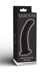 Silikonowe czarne dildo do pasa Taboom Strap-On Dong Medium 17122