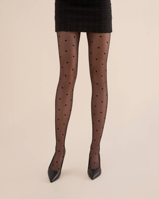 Gabriella Emily 495 – Rajstopy w Serduszka 20 DEN (Walentynkowe)