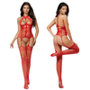 Zestaw Bielizny SoftLine 2054 Red – Koronkowy Czerwony Bodystocking