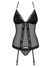 Erotyczny Gorset i Stringi - Obsessive 841-COR-1