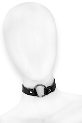 Czarna Obroża ze Skóry Naturalnej - Leder 1020