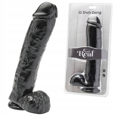 Czarny Gigant Dildo Z Przyssawką - Get Real 11" 28cm