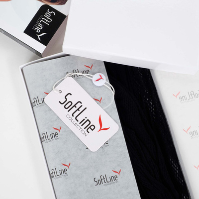 Zmysłowa siateczkowa bielizna z długim rękawem SoftLine 2037 Bodystocking