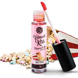 Błyszczyk Do Seksu Oralnego Lip Gloss Vibrant Kiss Sweet Popcorn