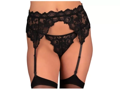 Soliana LivCo Corsetti – Czarny pas z koronki, uniwersalny