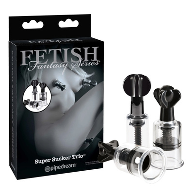 Zestaw Ssących Przyssawek na Sutki i Łechtaczkę Fetish Fantasy