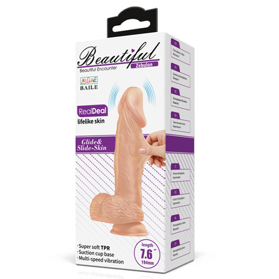 Beautiful Zebulon – Realistyczne Dildo z Wibracją, Przyssawką i Przewodowym Pilotem