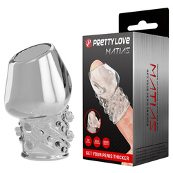 Pretty Love Matias – transparentna nakładka na penisa z TPR LyBaile