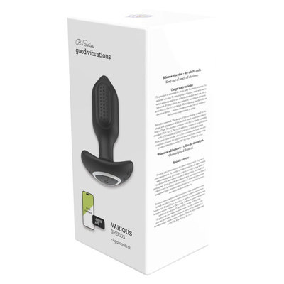 Korek Analny Wibrujący z Pilotem i Aplikacją Victoria Silikonowy, 10,5 cm