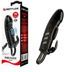 Wibrująca Przedłużka Penisa Sloane (18,7 cm) – Zwiększ Rozmiar i Stymulację!