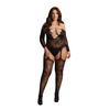 Bodystocking typu suspender z koronkowym wzorem Le Desir 32