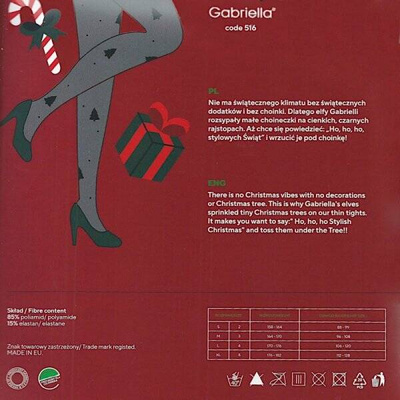 Świąteczne Rajstopy Christmas 20 DEN – Choinki i Kropki | Gabriella 516