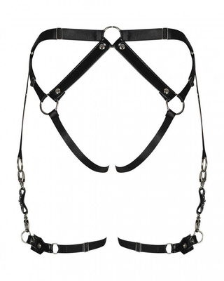 A 762 – Pikantna Czarna Uprząż (Harness) Skóropodobna Obsessive