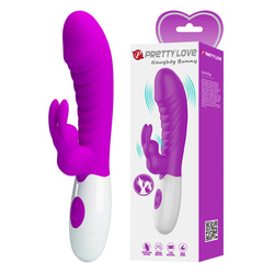 Wibrator silikonowy Pretty Love 20 cm, Naughty Bunny Pink
