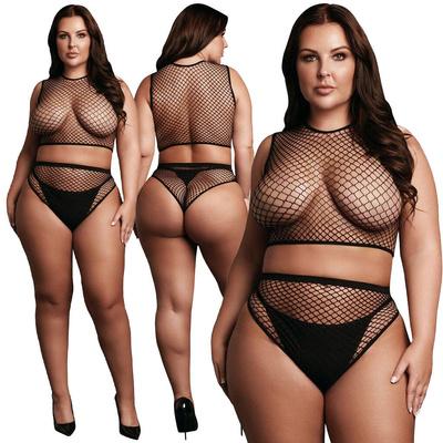 Kabaretkowy Komplet Bielizny Le Désir 69 Sexy Top Majtki Seksowny!