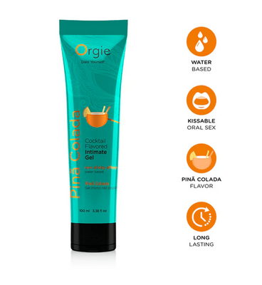 Żel Smakowy COCKTAIL PINA COLADA ORGIE 100ml – Wodny, Bezpieczny, Nieplamiący!