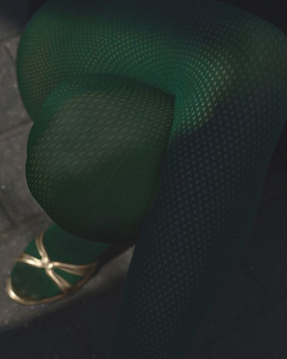 Rajstopy Zielone z mikrowzorem Galia 80 DEN – subtelna elegancja i komfort 