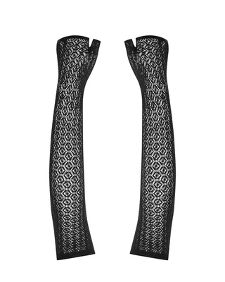  A 772 – Koronkowe Rękawiczki (Mitenki) z Geometrycznym Wzorem Obsessive