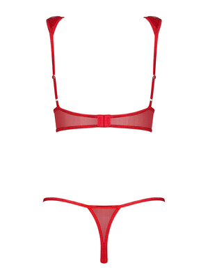 Zestaw Hunteria Obsessive – Biustonosz i Stringi, Pikowany Materiał