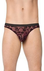 Różowe Prześwitujące Stringi Męskie SoftLine 4522