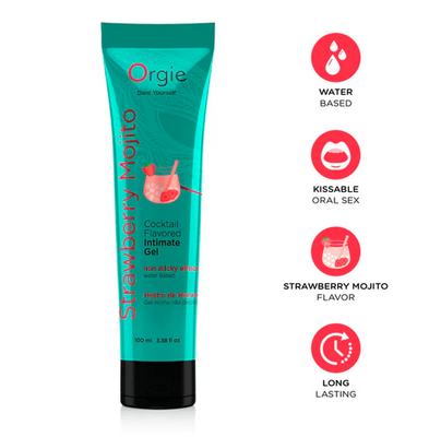 Żel Smakowy COCKTAIL STRAWBERRY MOJITO ORGIE 100ml – Wodny, Jadalny, Bezpieczny!