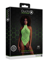 Neonowe Body Ouch! 839 Green UV Wiązane na Szyi Siateczka Sexy!