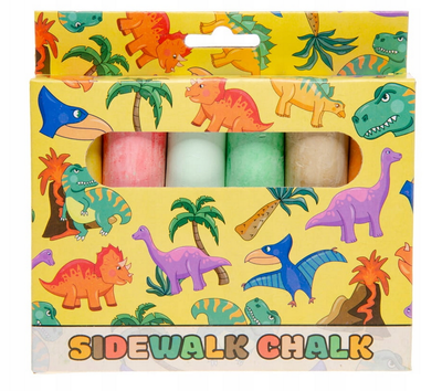 Zestaw Kredy do Chodnika – 6 Kolorów Dinozaurowej Kreatywności
