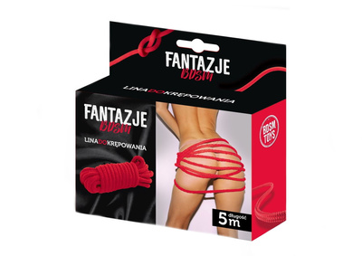 Lina do krępowania BDSM 5m czerwona – Fantazje Bondage (Grammi)