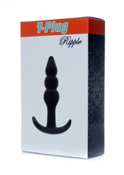 Korek Analny Plug-T-Plug Ripple TPE, 9,5 cm, anatomiczny kształt