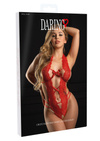 Koronkowe czerwone body z otwartym krokiem – Lace Bodysuit Daring