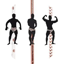 Słomki z Tancerzami – Różowe Złoto, Gadżet na Wieczór Panieński 6 szt.