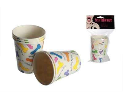 Papierowe Kubeczki na Wieczór Panieński – Zabawny Zestaw 6 szt. Gadżet Imprezowy 250 ml