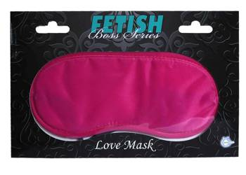 Różowa Satynowa Opaska na Oczy - Fetish Boss Series Love Mask