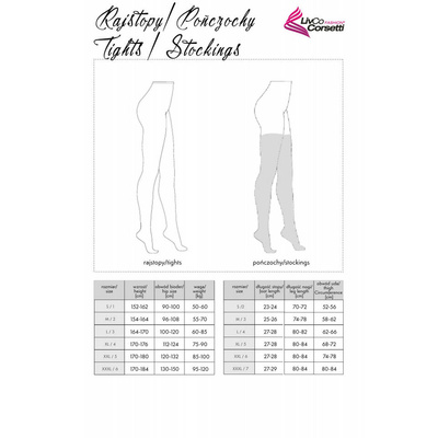 Eleganckie Czarne Pończochy Samonośne Valentina Silver LivCo Corsetti – Srebrny Gotycki Wzór