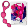 Silikonowe Kulki Analno-Waginalne - Alive Triball Pink